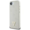 „Guess“ „Grained Hot Stamp Peony Triangle Logo MagSafe“ dėklas, skirtas „iPhone 16e“ – smėlio spalvos