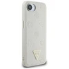 „Guess“ „Grained Hot Stamp Peony Triangle Logo MagSafe“ dėklas, skirtas „iPhone 16e“ – smėlio spalvos