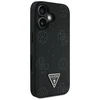 Originalus Dėklas GUESS Grained Hot Stamp Peony Triangle Logo MagSafe skirtas Apple iPhone 16 juodos spalvos