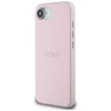 Guess PU Grained Classic Logo MagSafe Apple iPhone 16e dėklas telefonui rožinės spalvos