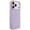 „Guess Grained Ring MagSafe“ dėklas Apple iPhone 17 Pro violetinis