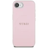 Guess PU Grained Classic Logo MagSafe Apple iPhone 16e dėklas telefonui rožinės spalvos