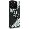 Originalus Dėklas GUESS Grained Roses Big 4G logo skirtas Apple iPhone 16 Pro Max juodos spalvos