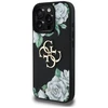 Originalus Dėklas GUESS Grained Roses Big 4G logo skirtas Apple iPhone 16 Pro Max juodos spalvos
