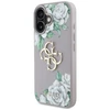 Dėklas Guess Grained Roses Big 4G logo skirtas Apple iPhone 16 violetinės spalvos