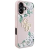 Originalus Dėklas GUESS Grained Roses Big 4G logo skirtas Apple iPhone 16 rožinės spalvos