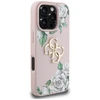 Originalus Dėklas GUESS Grained Roses Big 4G logo skirtas Apple iPhone 16 Pro Max rožinės spalvos