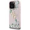 Originalus Dėklas GUESS Grained Roses Big 4G logo skirtas Apple iPhone 16 Pro Max rožinės spalvos
