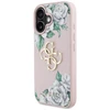 Originalus Dėklas GUESS Grained Roses Big 4G logo skirtas Apple iPhone 16 rožinės spalvos