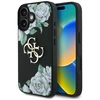 Originalus Dėklas GUESS Grained Roses Big 4G logo skirtas Apple iPhone 16 juodos spalvos