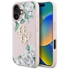Originalus Dėklas GUESS Grained Roses Big 4G logo skirtas Apple iPhone 16 rožinės spalvos
