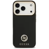 Dėklas Guess Grained Strass Logo MagSafe skirtas Apple iPhone 17 Pro juodos spalvos