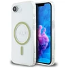 Guess IML Glitter Circle MagSafe iPhone 16e dėklas – skaidrus