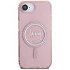 Guess IML Glitter Circle MagSafe dėklas iPhone 16e - rožinis