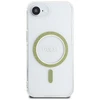 Guess IML Glitter Circle MagSafe iPhone 16e dėklas – skaidrus