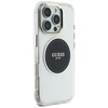 Originalus Dėklas GUESS IML Metal Colored Circle Classic Logo MagSafe skirtas Apple iPhone 16 Pro Max juodos spalvos