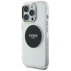 Originalus Dėklas GUESS IML Metal Colored Circle Classic Logo MagSafe skirtas Apple iPhone 16 Pro Max juodos spalvos