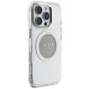 Originalus Dėklas GUESS IML Metal Colored Circle Classic Logo MagSafe skirtas Apple iPhone 16 Pro Max pilkos spalvos
