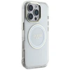 Originalus Dėklas GUESS IML Metal Colored Circle Classic Logo MagSafe skirtas Apple iPhone 16 Pro baltos spalvos