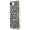 „Guess IML Metal Glitter 4G Circle Triangle MagSafe“ dėklas, skirtas iPhone 16e - ruda