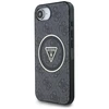 GUESS dėklas, skirtas IPHONE 16e (SE 4 2025) suderinamas su MagSafe GUHMPSE4HG4PRTGK (IML Metal Glitter 4G Circle Triangle) juodas