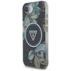 Guess IML Metal Glitter Flowers Triangle MagSafe dėklas iPhone 16e - juodas