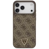 Original dėklas GUESS Leather 4G Triangle Strass MagSafe skirtas Apple iPhone 17 Pro Max rudos spalvos