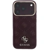 Dėklas Guess Peony 4G Small Logo MagSafe do iPhone 18 Pro Max / 17 Pro Max bordo spalvos