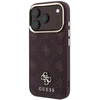 Dėklas Guess Peony 4G Small Logo MagSafe do iPhone 18 Pro Max / 17 Pro Max bordo spalvos