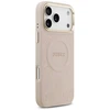 GUESS dėklas, skirtas IPHONE 17 Pro Max, suderinamas su MagSafe GUHMP17XPSAMSECP (PU su bijūnų karštu antspaudu), rožinis