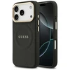 GUESS dėklas, skirtas IPHONE 17 Pro, suderinamas su MagSafe GUHMP17LPSAMSECK (PU W/ Peony Hot Stamp) juodas