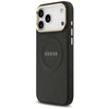 GUESS dėklas, skirtas IPHONE 17 Pro Max, suderinamas su MagSafe GUHMP17XPSAMSECK (PU W/ Peony Hot Stamp) juodas