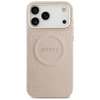 GUESS dėklas, skirtas IPHONE 17 Pro Max, suderinamas su MagSafe GUHMP17XPSAMSECP (PU su bijūnų karštu antspaudu), rožinis