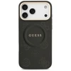 GUESS dėklas, skirtas IPHONE 17 Pro Max, suderinamas su MagSafe GUHMP17XPSAMSECK (PU W/ Peony Hot Stamp) juodas