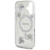 Guess Resin Flowers Glitter MagSafe dėklas iPhone 16 - violetinė
