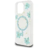 Guess Resin Flowers Glitter MagSafe iPhone 16 Pro Dėklas - Skaidrus Žalias
