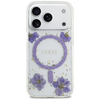 GUESS dėklas IPHONE 17 Pro, suderinamas su MagSafe GUHMP17LRBFGFGMU (dervos gėlės ir blizgučiai), violetinė