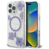 Guess Resin Flowers MagSafe dėklas iPhone 16 Pro - violetinė