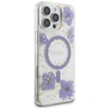 Guess Resin Flowers MagSafe dėklas iPhone 16 Pro - violetinė