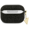 Dėklas „Guess“ Rhinestone trikampio formos pakabukas, skirtas „AirPods Pro 3“ ausinėms - Juodas