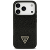Original dėklas GUESS Rhinestone Triangle Logo skirtas Apple iPhone 17 Pro juodos spalvos