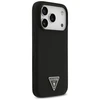 „Guess“ silikoninis trikampio formos logotipas „MagSafe“ – dėklas Apple iPhone 17 Pro Max juodas