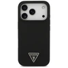 Guess Silicone Triangle Logo MagSafe - dėklas skirtas Apple iPhone 17 Pro juodas