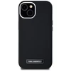 Originalus Dėklas Karl Lagerfeld FW Metal Plate MagSafe skirtas Apple iPhone 15 juodos spalvos