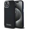 Originalus Dėklas Karl Lagerfeld FW Metal Plate MagSafe skirtas Apple iPhone 15 juodos spalvos