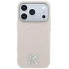 Dėklas Karl Lagerfeld Grained Embossed Ring & Kameo Logo MagSafe Case for iPhone 18 Pro / 17 Pro - rusvai gelsvas