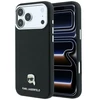 Dėklas Karl Lagerfeld Grained Karl Head Metal MagSafe do iPhone 18 Pro Max / 17 Pro Max juoda