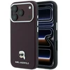 Dėklas Karl Lagerfeld case for IPHONE 18 Pro Max/ 17 Pro Max compatible with MagSafe (Grained Karl Head Metal) burgundy