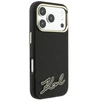 Dėklas Karl Lagerfeld Grained with Resin Signature Logo MagSafe do iPhone 18 Pro Max / 17 Pro Max juoda