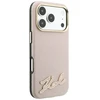Dėklas Karl Lagerfeld Grained with Resin Signature Logo MagSafe do iPhone 18 Pro Max / 17 Pro Max rožinė